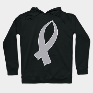 Awareness Ribbon (Gray) Hoodie